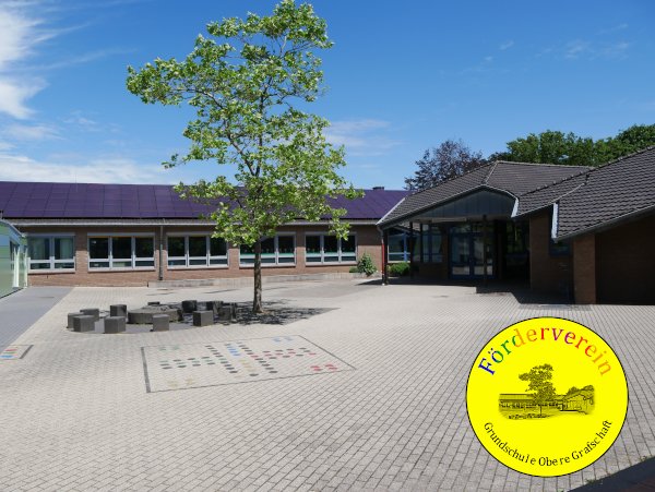 Grundschule Obere Grafschaft Gelsdorf mit Logo des Fördervereins